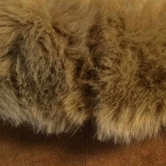 Vintage BoHo Suede Leather Coat Removable Lining - Picture 9 of 13